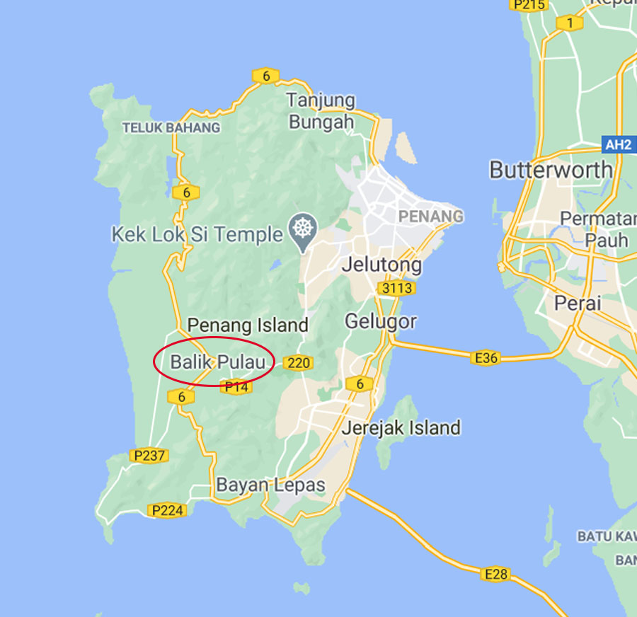 Penang map